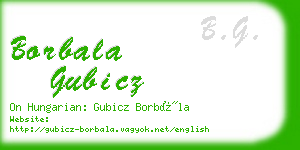 borbala gubicz business card